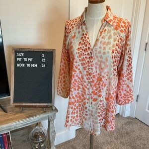 Vintage cabi 3/4 sleeve button down blouse